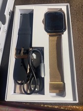 Smartwatch feminino ZkReation rastreador fitness chamada Bluetooth ouro preto bandas malva comprar usado  Enviando para Brazil