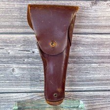 Coldre de pistola de couro vintage - Estilo militar marrom - 10,75” x 5,5” - Não marcado comprar usado  Enviando para Brazil