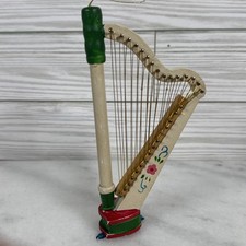 Ornamento pintado em miniatura de madeira leve vermelha harpa casa de bonecas 6" de altura? comprar usado Ornamento pintado em miniatura de madeira leve vermelha harpa casa de bonecas 6" de altura? comprar usado  Enviando para Brazil