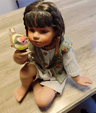 Porzellanpuppe deko vogel gebraucht kaufen  Eichwalde