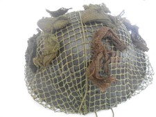 Rede de capacete de algodão verde cáqui exército britânico 2ww adicionada pequenas peças de scrim comprar usado  Enviando para Brazil