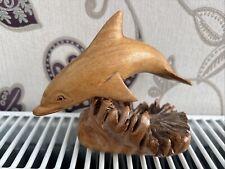 Dolphin figurine wooden for sale  HEREFORD