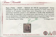 Michetti soprastampati c.40 usato  Montelupo Fiorentino
