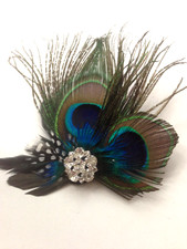 Peacock feather fascinator for sale  ISLEWORTH