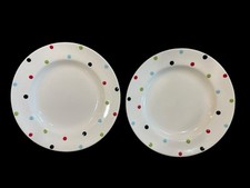 Spode Baking Days 2007 prato redondo bolinhas brancas retrô 10,5” conjunto de 2 comprar usado  Enviando para Brazil