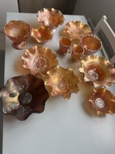 Amber carnival glass for sale  WELLINGBOROUGH