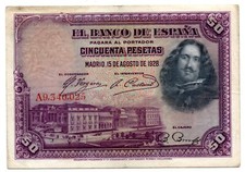 Spagna 1928 banconota usato  Cagliari
