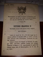 Regio decreto 1867comune usato  Italia