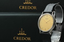 Usado, [QUASE PERFEITO com papel e caixa] Relógio masculino SEIKO CREDOR 8J81-6A30 32mm quartzo dourado comprar usado  Enviando para Brazil