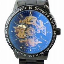 Relógio colorido Ik Crawling corda automática logotipo esqueleto mostrador preto Gy35/Mq comprar usado  Enviando para Brazil