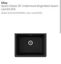 Elkay elgu251912pdbk0 quartz for sale  Hammond