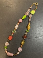 Colar de contas de vidro colorido assinado Uno Alla Volta Murano comprar usado  Enviando para Brazil