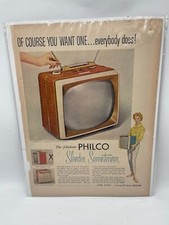 Usado, Anúncio impresso vintage 1957 PHILCO Slender Seventeen Televisão 11" x 14" comprar usado  Enviando para Brazil