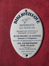 Plaque émaillée ovale d'occasion  France