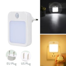 Lámpara LED con sensor de movimiento suave con luz nocturna atenuación continua automática enchufe de pared de Estados Unidos UE segunda mano  Embacar hacia Mexico