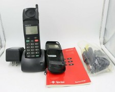 Celular flip-up vintage Sony Candy Bar com antena preto -Sprint comprar usado  Enviando para Brazil