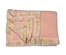 Cobertor térmico rosa de segurança waffle tecido bebê encadernação de náilon ABC vintage comprar usado  Enviando para Brazil