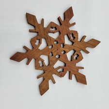 Wooden snowflake ornament for sale  Plover