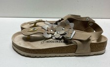 Sandálias tanga Birkenstock feminina bege floral couro Gizeh tamanho 10 comprar usado  Enviando para Brazil