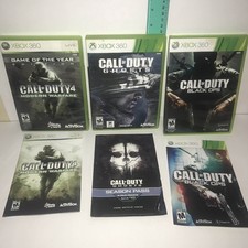 3X Jogo LOTE DE BACALHAS CIB Xbox 360 Call Of Duty Black Ops 1 COD ghost, COD 4 ModerneW comprar usado  Enviando para Brazil