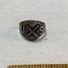Usado, Anel de prata esterlina militar vintage de artilharia do calvário dos EUA muito raro! comprar usado  Enviando para Brazil
