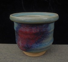Copo de porcelana chinês antigo fino esculpido à mão forno "jun" YaoBian azul roxo comprar usado  Enviando para Brazil