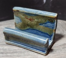 Porta-cartão de visita Studio Art Pottery por Dirtworks azul verde  comprar usado  Enviando para Brazil