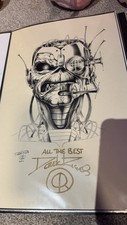 Impressão assinada Derek Riggs Iron Maiden Cyborg Eddie 11x17 comprar usado  Enviando para Brazil