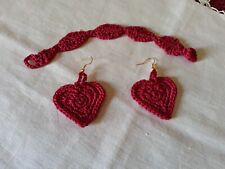 Braccialetto rosso orecchini usato  Maglie