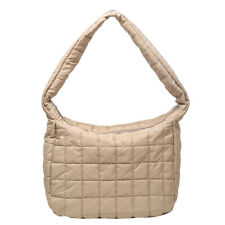 Bolsa de ombro quadriculada retrô feminina náilon cor pura bolsas tiracolo (caqui) comprar usado  Enviando para Brazil