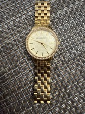 RELÓGIO DE PULSO FEMININO MICHAEL KORS MK-3120 GLITZ TOM DOURADO MOSTRADOR ARGILA comprar usado  Enviando para Brazil