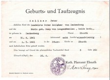 Riginal geburtszeugnis taufzeu gebraucht kaufen  Naila