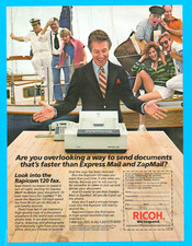 1985 Ricoh máquina de fax vintage impressão anúncio comunicação precoce equipamento de escritório, usado comprar usado  Enviando para Brazil