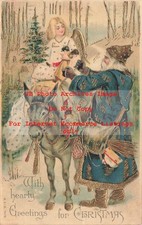 Bonecas e brinquedos de Natal, MSiB nº 13472, manto azul Papai Noel entregando anjo em burro comprar usado  Enviando para Brazil