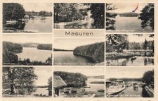 Dampferhaltestelle And Niedersee Mazury East Prussia Panorama-Postkarte Ak 1941 na sprzedaż Dampferhaltestelle And Niedersee Mazury East Prussia Panorama-Postkarte Ak 1941 na sprzedaż  Wysyłka do Poland
