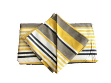 Usado, Toalha de mesa longa listrada amarela 100% algodão feita na França 120x63 Tissage de Luz comprar usado  Enviando para Brazil