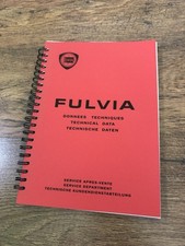 Lancia fulvia technical for sale  THORNTON-CLEVELEYS