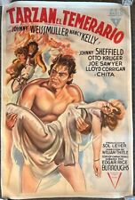 Pôster original de linho Tarzan's Desert Mystery 1943 Johnny Weissmuller, usado comprar usado  Enviando para Brazil