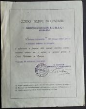 DIPLOMA CORPO TRUPPE VOLONTARIE II GRUPPO OBICI SPAGNA OMS ESPANA ATTESTATO  comprar usado  Enviando para Brazil