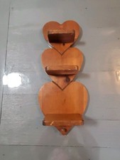 Prateleira de coração vintage 3 níveis decoração de parede de madeira exibição de peg apelida núcleo de vovó vovó vovó comprar usado  Enviando para Brazil