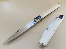 Coltello da collezione 0440B inox Sfilato manico bianco ABS 32cm knife couteau comprar usado  Enviando para Brazil