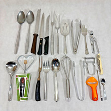 Lote misto de 24 peças de utensílios de cozinha de aço inoxidável comprar usado  Enviando para Brazil