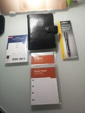 Organizador/acessórios de couro RARO VINTAGE OMEGA Filofax bolso preto FEITO À MÃO., usado comprar usado  Enviando para Brazil