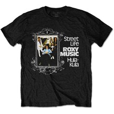 Używany, Męska koszulka Roxy Music Street Life Hula-Kula Slim Fit Medium czarna na sprzedaż  Wysyłka do Poland