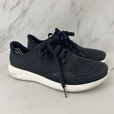 Tênis Crocs Lite Ride Feminino Tamanho 10 Masculino 7 Azul Marinho Branco Borracha com Cadarço, usado comprar usado  Enviando para Brazil