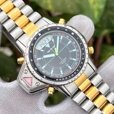 Vintage Citizen Aerochron Ana/Digi AltiMeter BaroMetric Relógio Japão C046-088522 comprar usado  Enviando para Brazil
