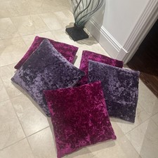 Crushed velvet cushions for sale  BARNET