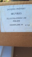 Jacques prévert oeuvres d'occasion  Froissy