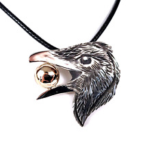 Pingente artesanal de prata corvo 925 bronze sol gravado feito à mão mitologia pingente comprar usado  Enviando para Brazil