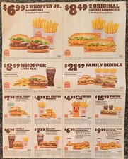 Burger king coupons for sale  Sylmar